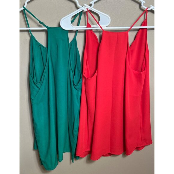 2 Tank Tops Bundle Halter Drapey Flirty Feminine Summer Shirts Beach Womens XS - Picture 10 of 14